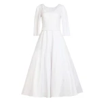 matsouri00 (1) Francesca dress Jacquard alyzee emerald dress Clothing 3/4 Sleeve Luxury Shoes