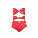 Strapless one piece swimsuit
