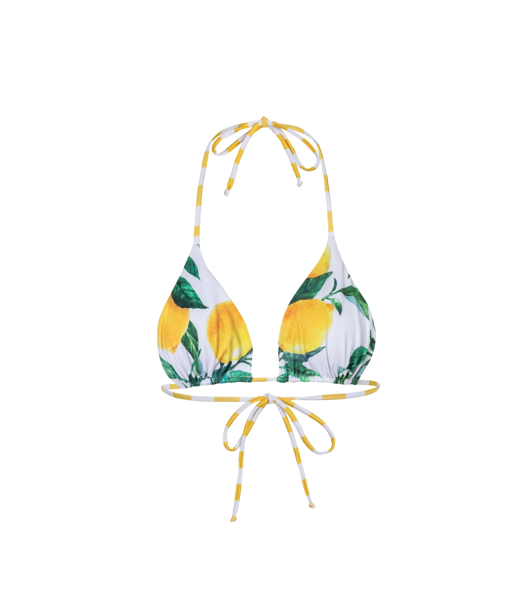 Moa-Limones-Loulou-Front triangle tie bikini top