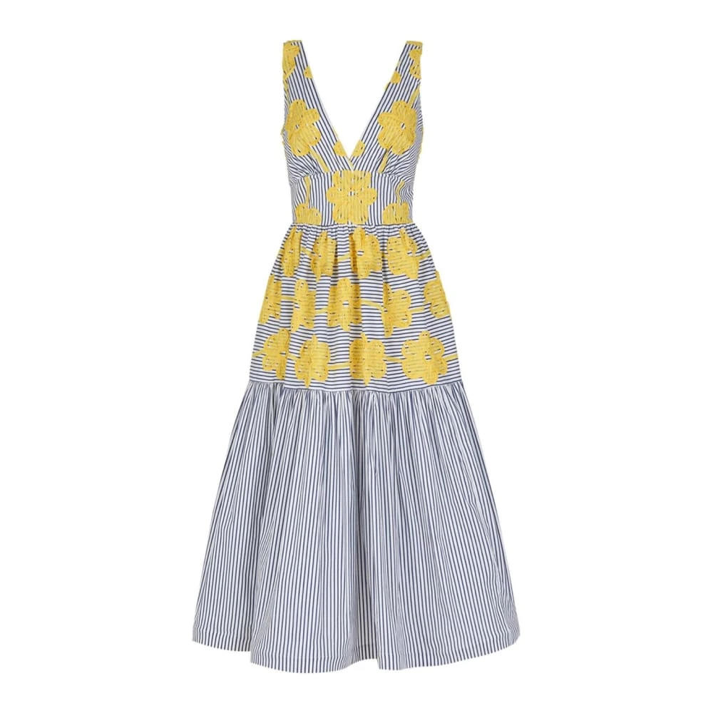 Silvia Tcherassi Eugene Dress Yellow Embroidered Flowers Eugene Dress Yellow Embroidered Flowers Clothing american designer Luxury Shoes Silvia Tcherassi Eugene Dress Yellow Embroidered Flowers Eugene Dress Yellow Embroidered Flowers Clothing american designer Luxury Shoes