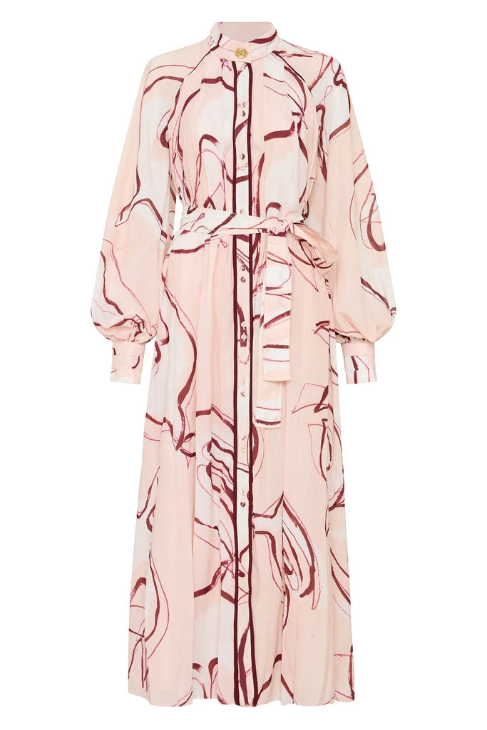Aje-Beatrice-Pleated-Midi-Dress Aje Multicolour dress
