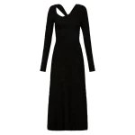Aje Black Dress Celeste Twist Knit Midi Dress Clothing Aje Luxury Shoes Aje Black Dress Celeste Twist Knit Midi Dress Clothing Aje Luxury Shoes
