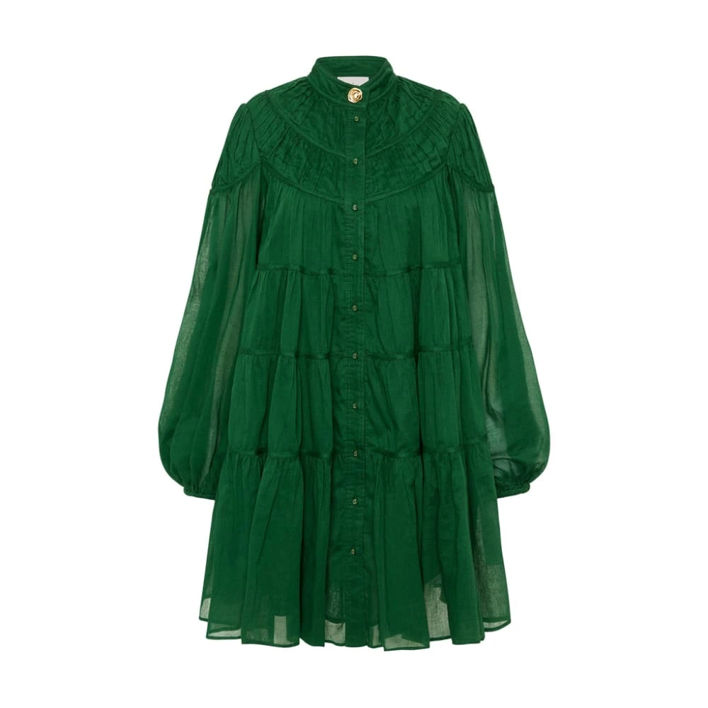 Aje Green Dress Erika Ruched Tier Mini Dress Clothing Aje Luxury Shoes Aje Green Dress Erika Ruched Tier Mini Dress Clothing Aje Luxury Shoes