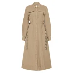 Aje Brown Dress Eternal Logo Midi Dress Clothing Aje Luxury Shoes Aje Brown Dress Eternal Logo Midi Dress Clothing Aje Luxury Shoes