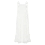 Aje Ivory Dress Ursula Midi Dress Clothing Aje Luxury Shoes 