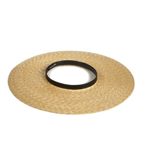 Montegallo-Brim-Black-Straw-Hat Straw Hats