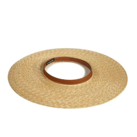 Montegallo-Brim-Leather-Straw-Hat Straw Hats