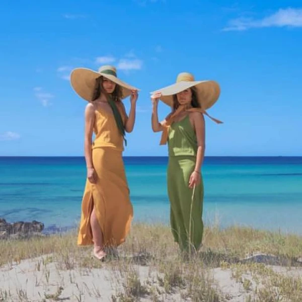 Rossella Blue Ribbon Straw Hat
