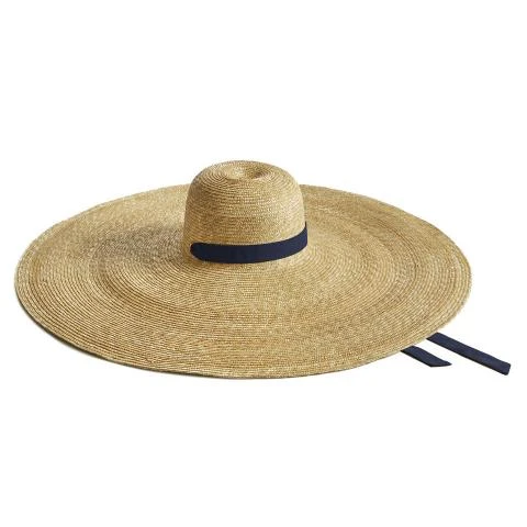 Montegallo-Rossella-Blue-Ribbon-Straw-Hat Straw Hats
