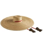 Montegallo-Rossella-Red-Tassels-Straw-Hat Straw Hats
