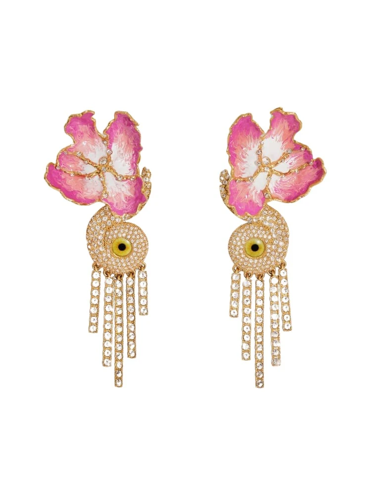 Schiaparelli Pansy Curtain Earrings35169 nobg Schiaparelli Pansy Curtain Earrings35169 nobg