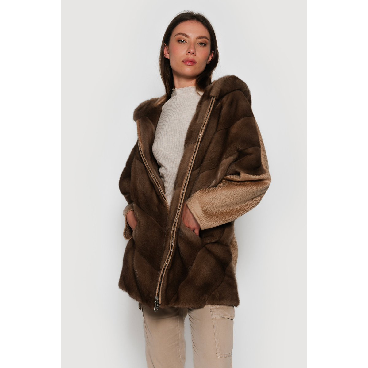 ジャケット・アウター Jakke SARAH OLOUR BLOCK LUXE FAUX FUR Jakke SARAH OLOUR BLOCK LUXE FAUX FUR