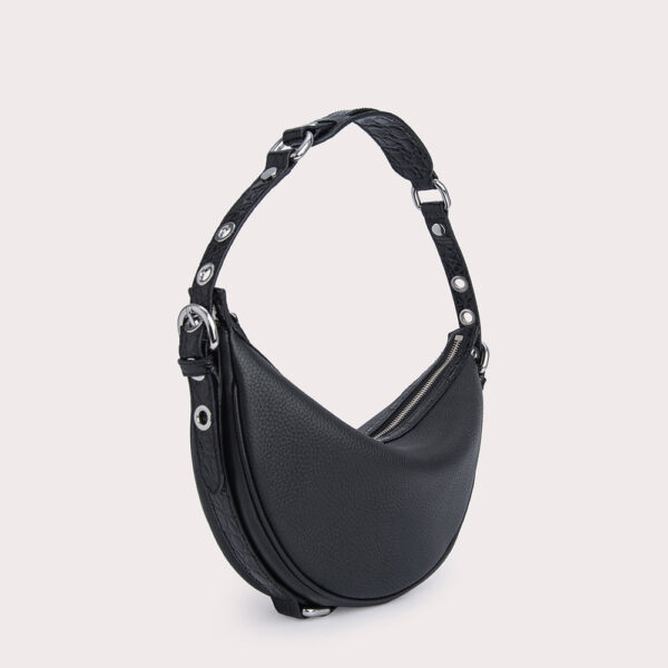 By Far Gib Black Croco and Flat Grain Leather bag bag