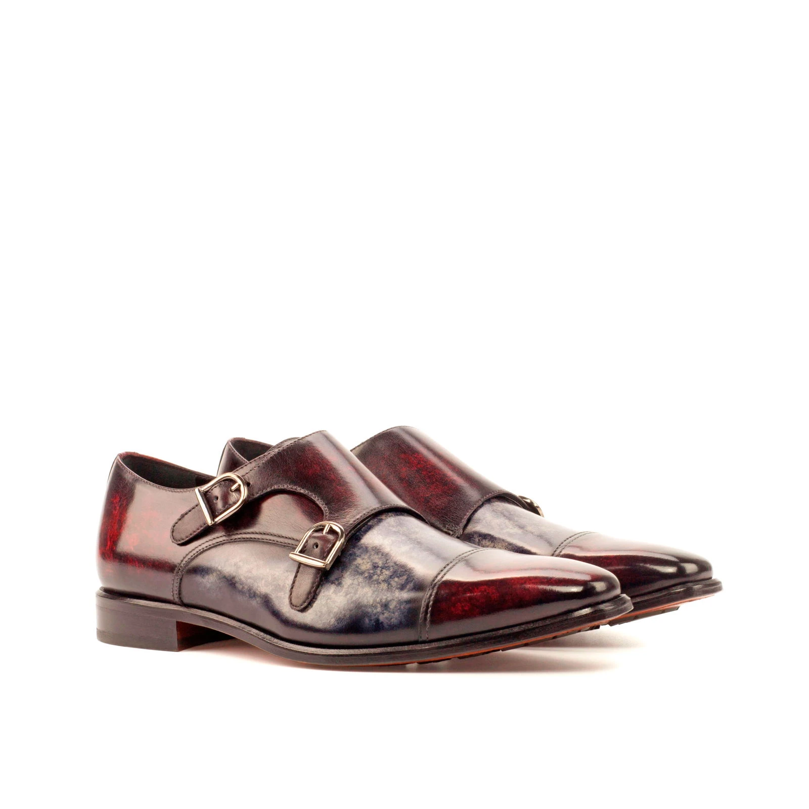 Gray Double Monk Shoe Gray Double Monk Shoe