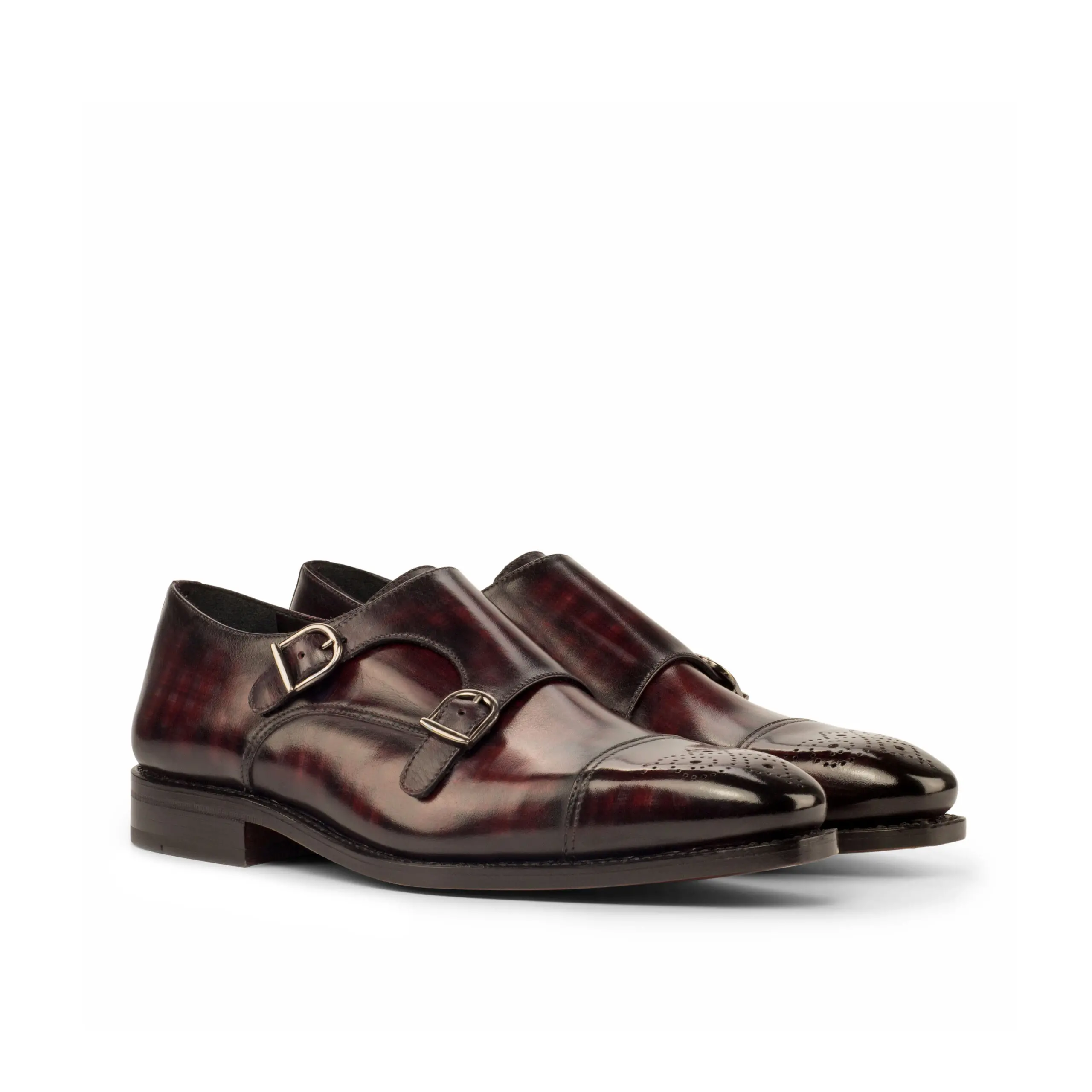 Burgundy Double Monk Shoe Burgundy Double Monk Shoe