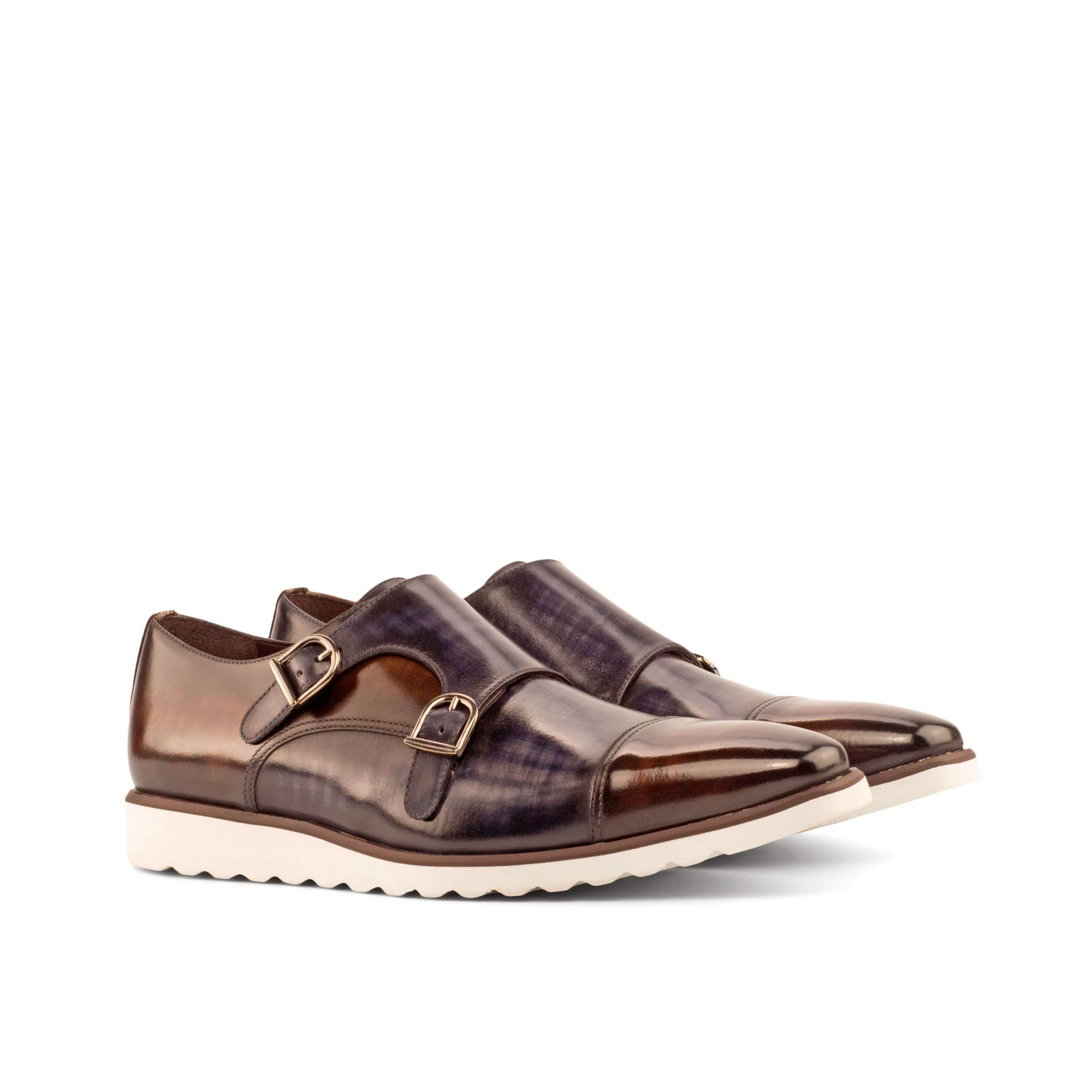 Brown Double Monk Shoe Brown Double Monk Shoe