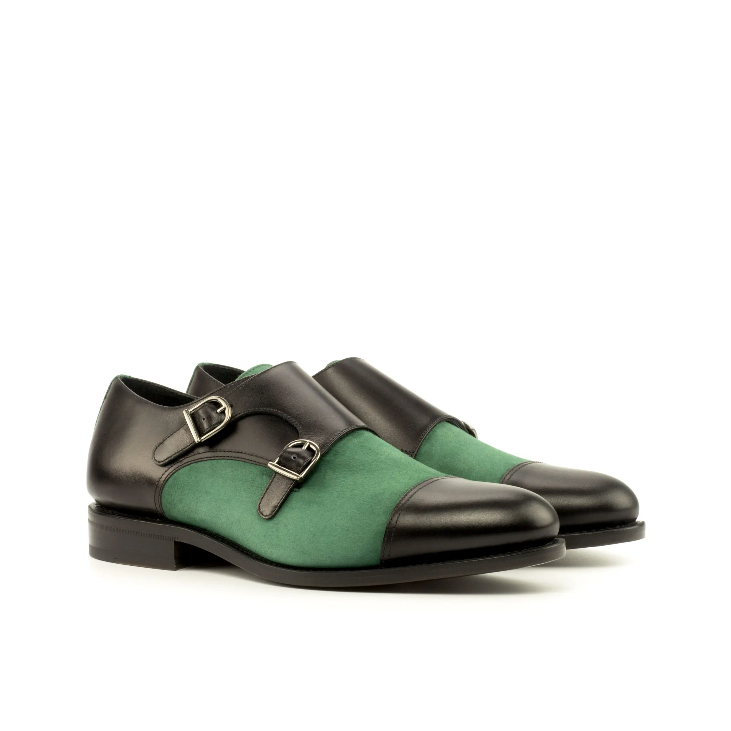 Black Double Monk Shoe Black Double Monk Shoe