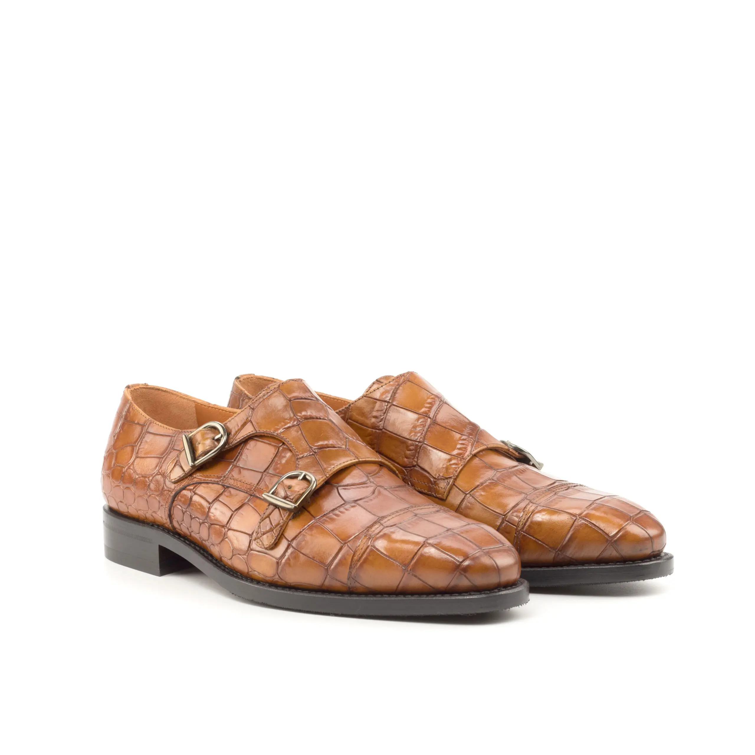 Brown Double Monk Shoe Brown Double Monk Shoe