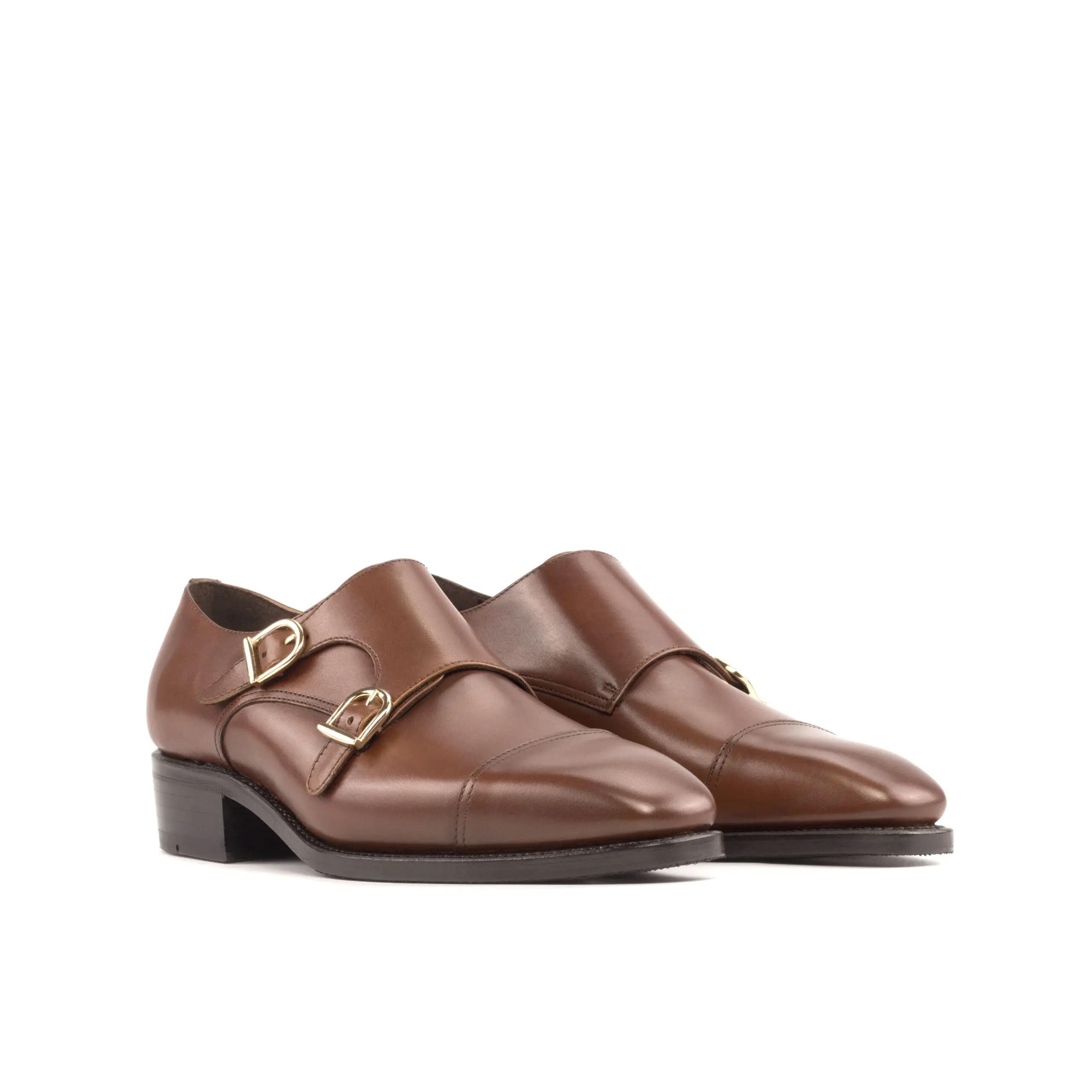 Brown Double Monk Shoe Brown Double Monk Shoe