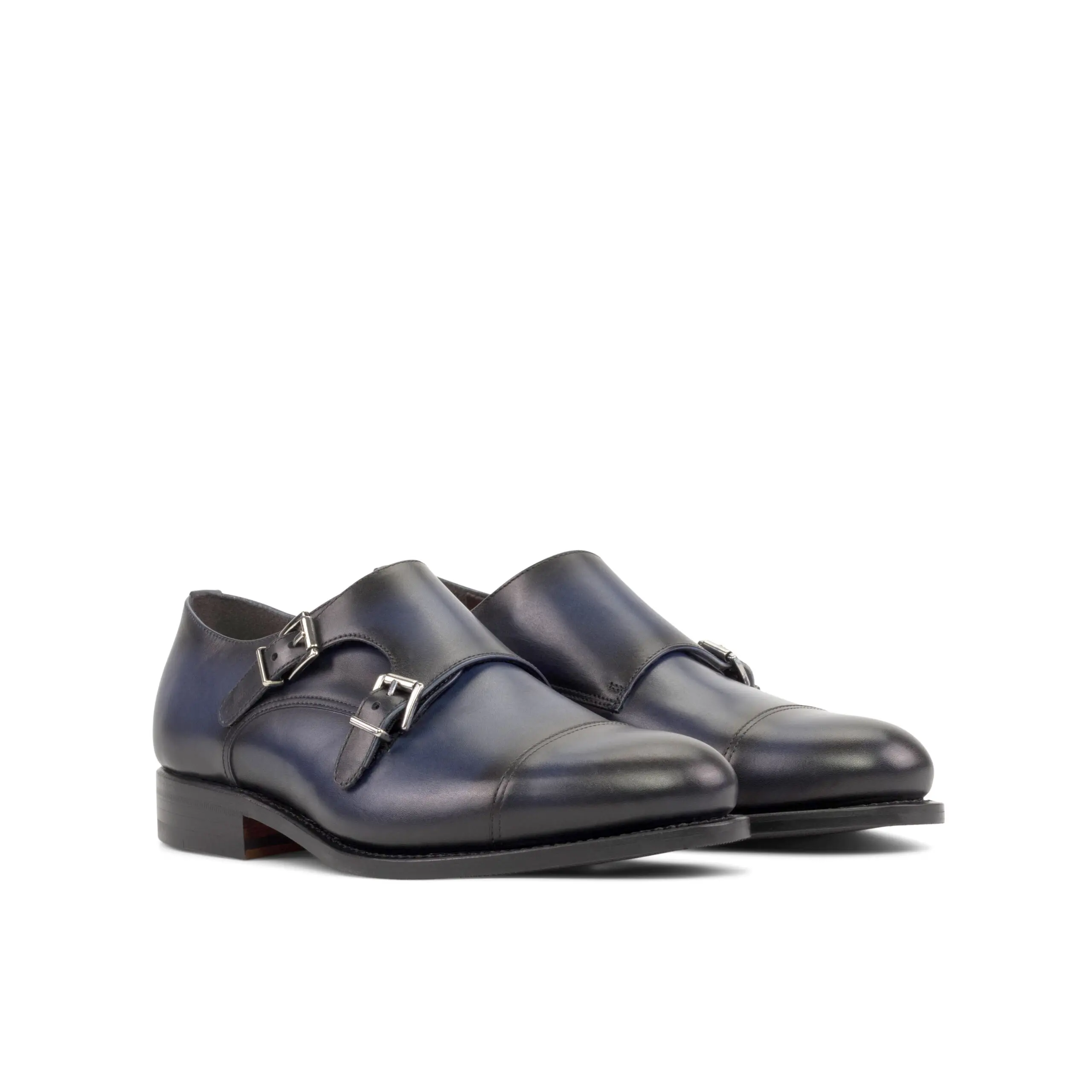 Blue Double Monk Shoe Blue Double Monk Shoe