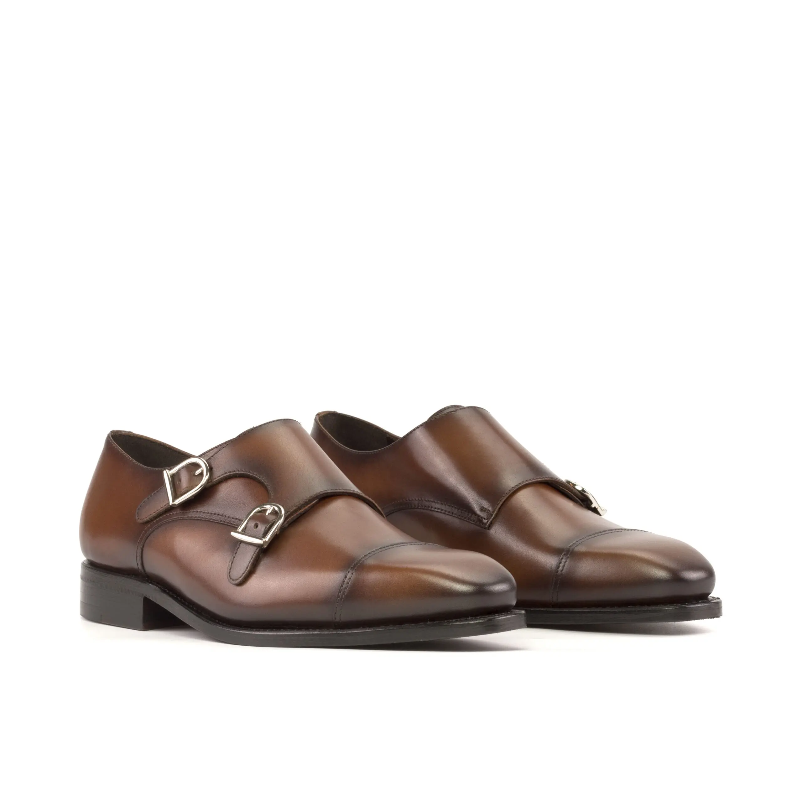 Brown Double Monk Shoe Brown Double Monk Shoe