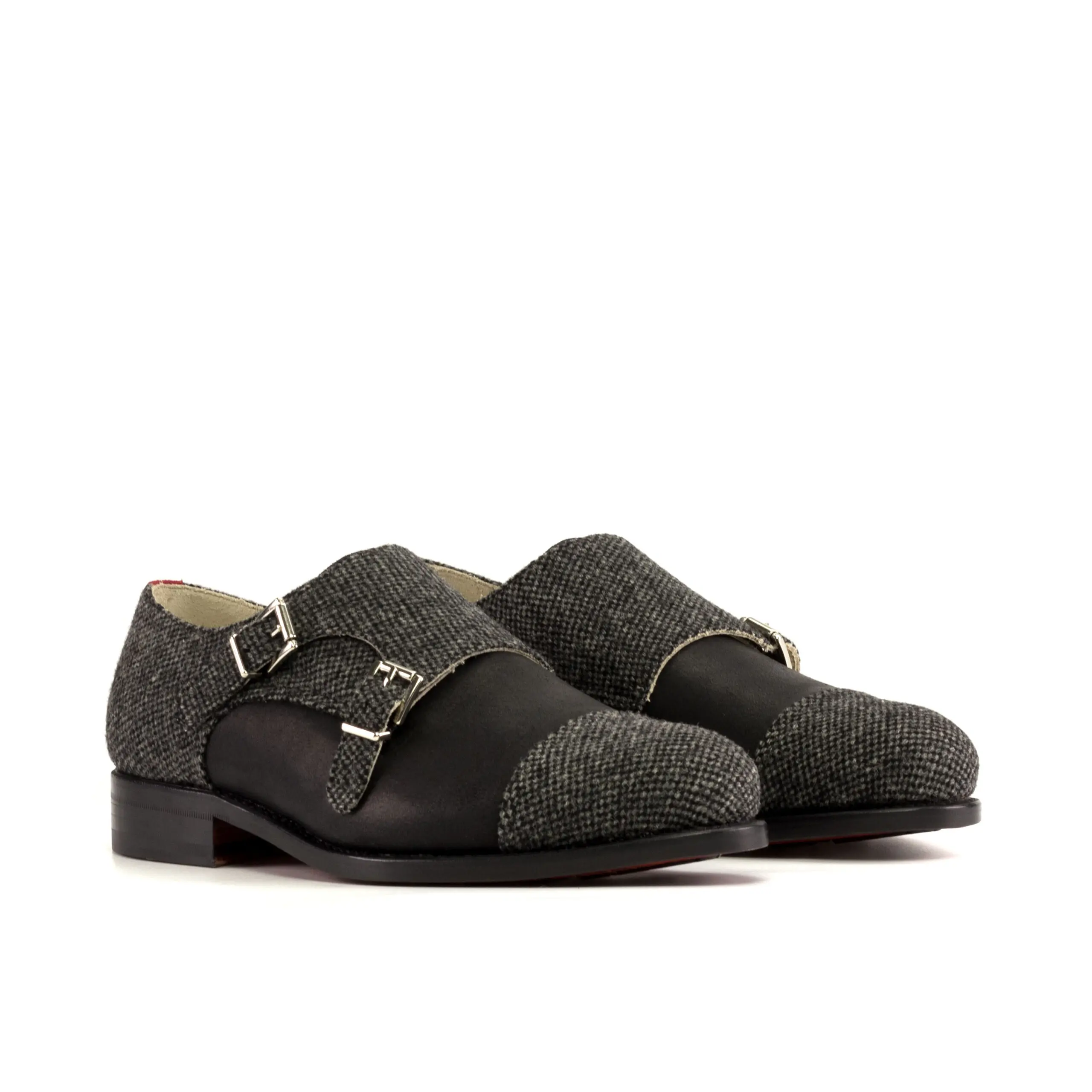 Suede Grey Double Monk Shoe Suede Grey Double Monk Shoe