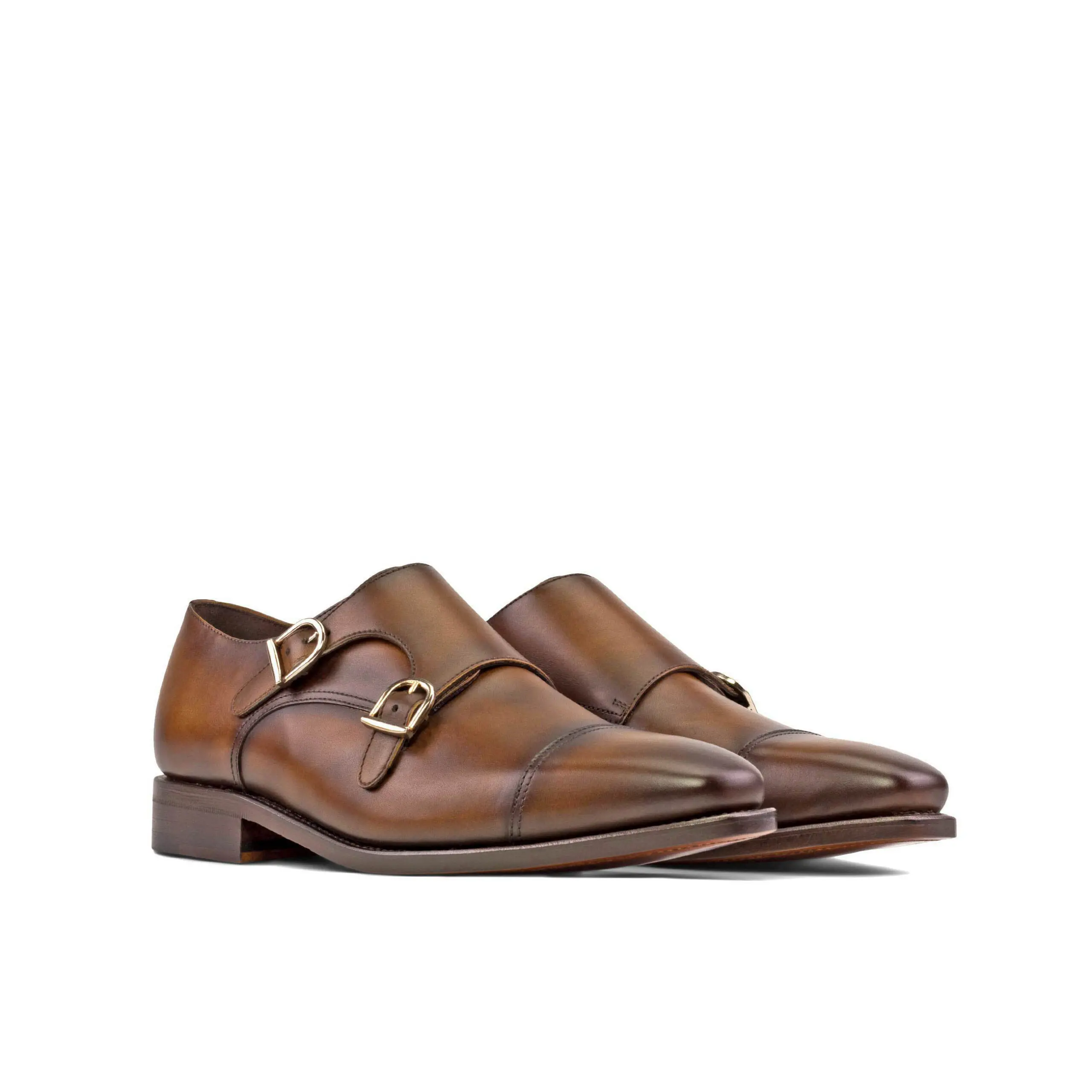 Brown Double Monk Shoe Brown Double Monk Shoe