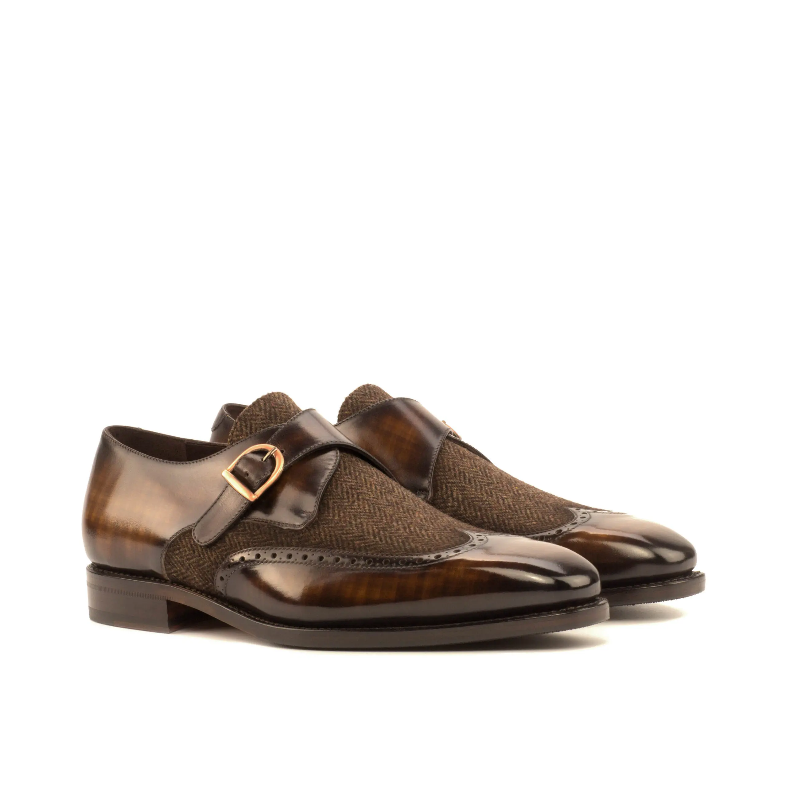 Brown Single Monk Shoe Brown Single Monk Shoe