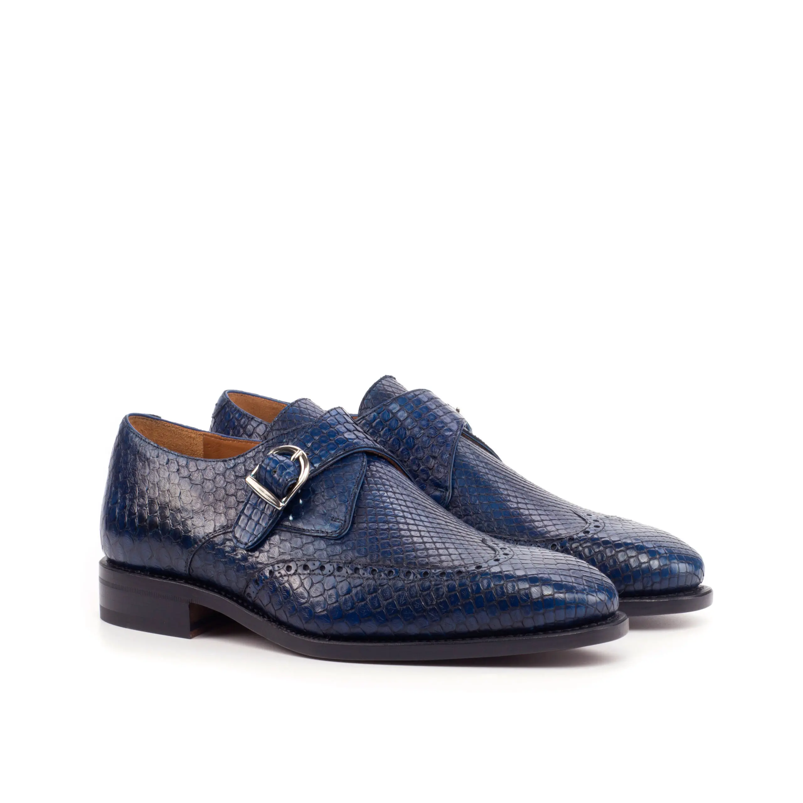 Blue Single Monk Shoe Blue Single Monk Shoe