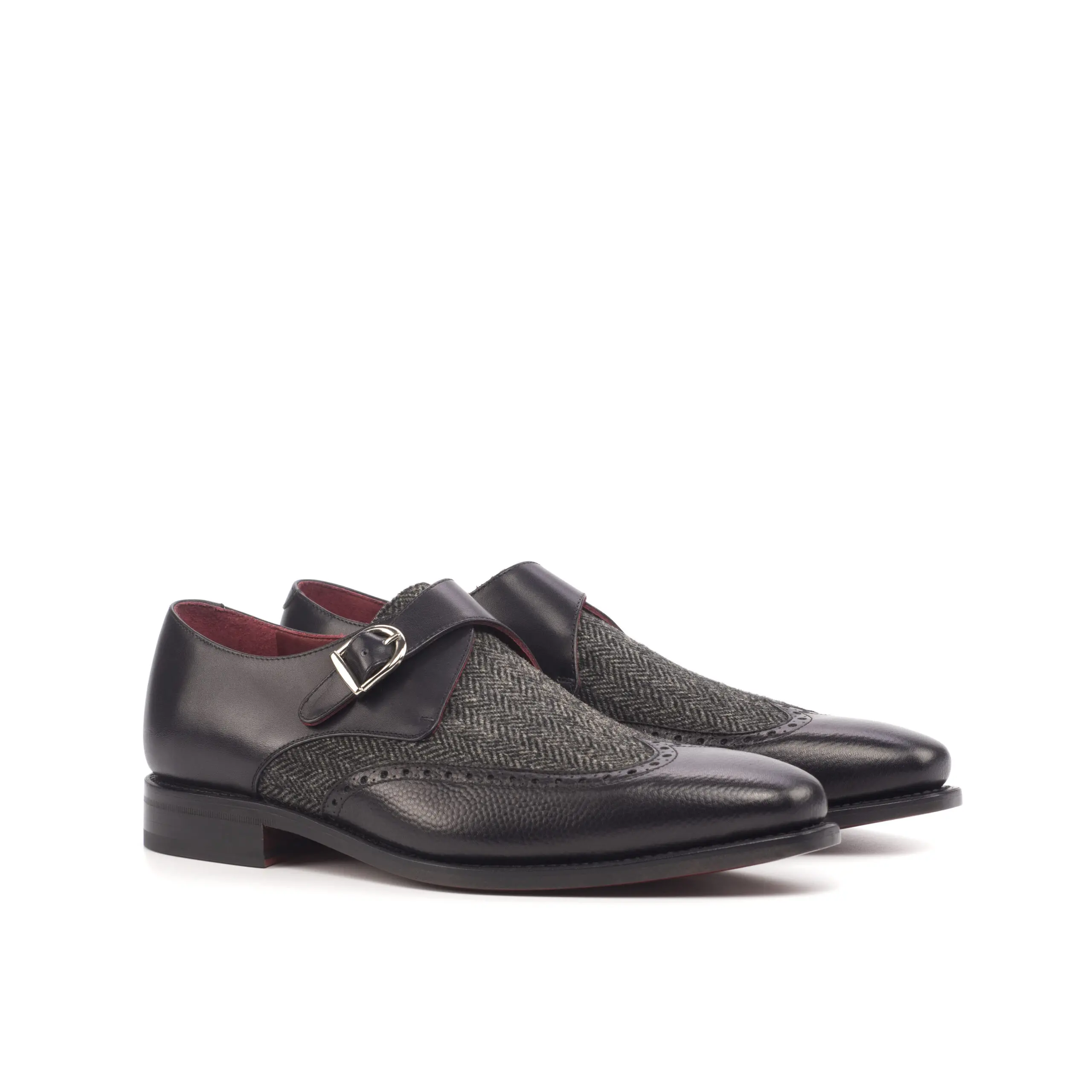 Gray Single Monk Shoe Gray Single Monk Shoe