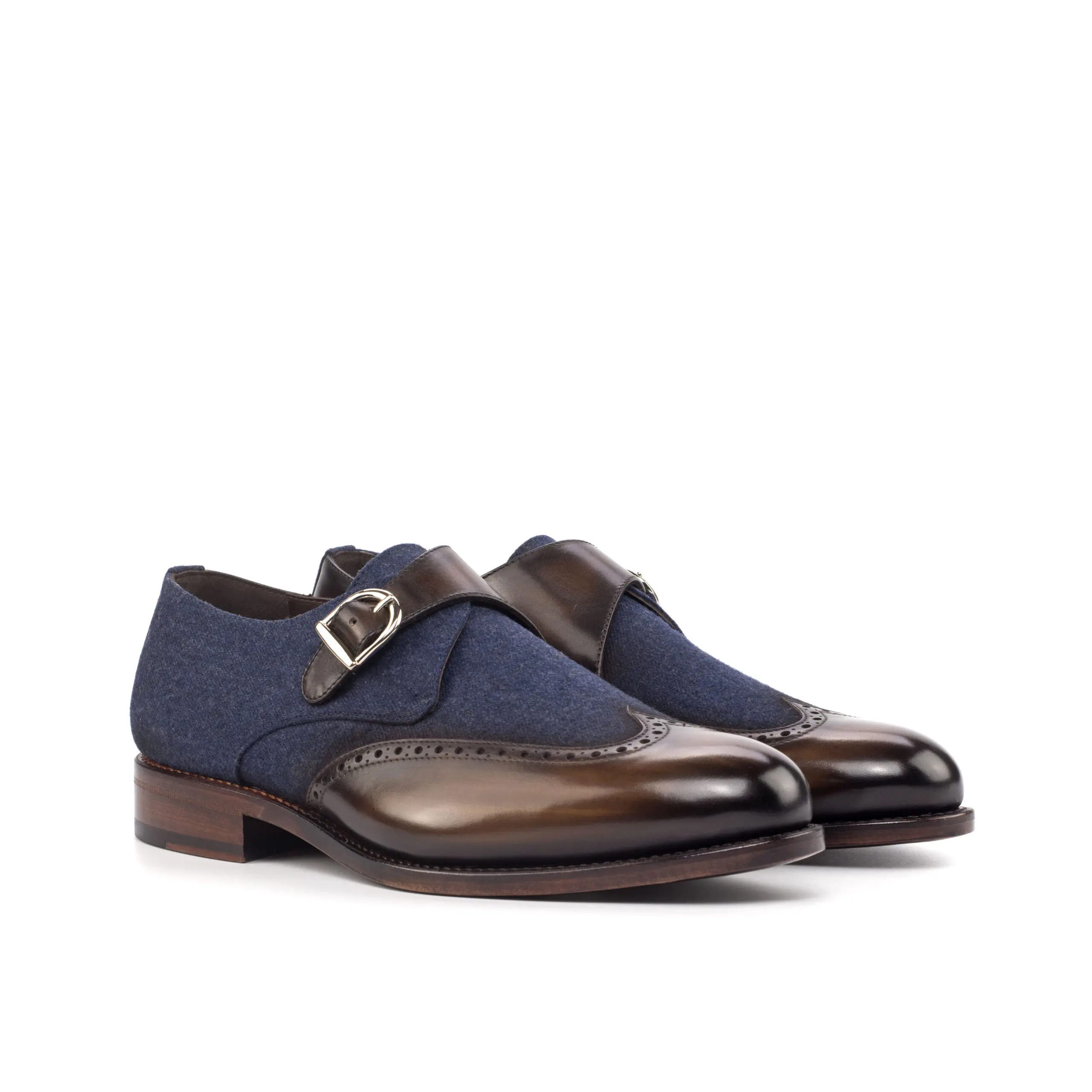 Blue Single Monk Shoe Blue Single Monk Shoe