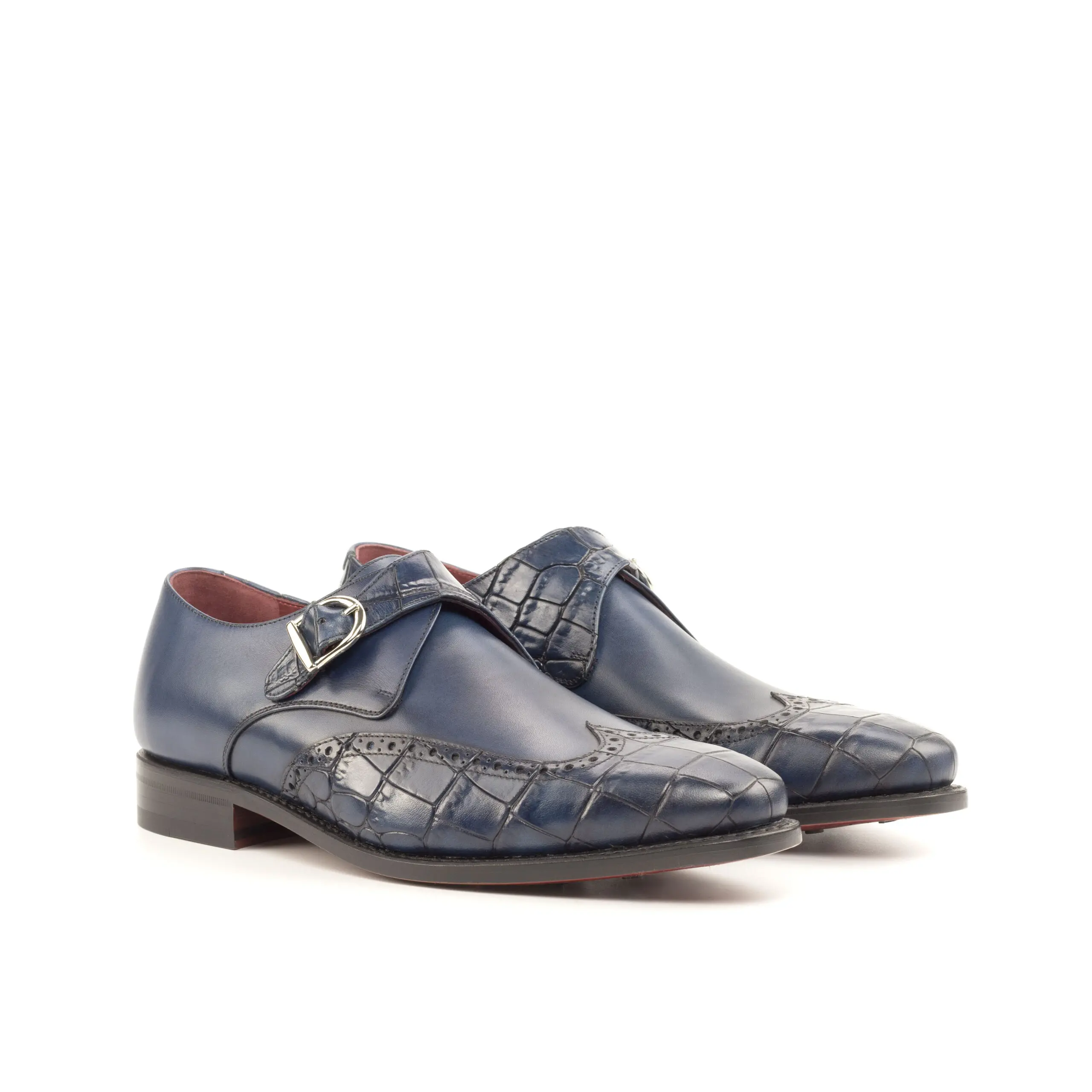 Blue Single Monk Shoe Blue Single Monk Shoe