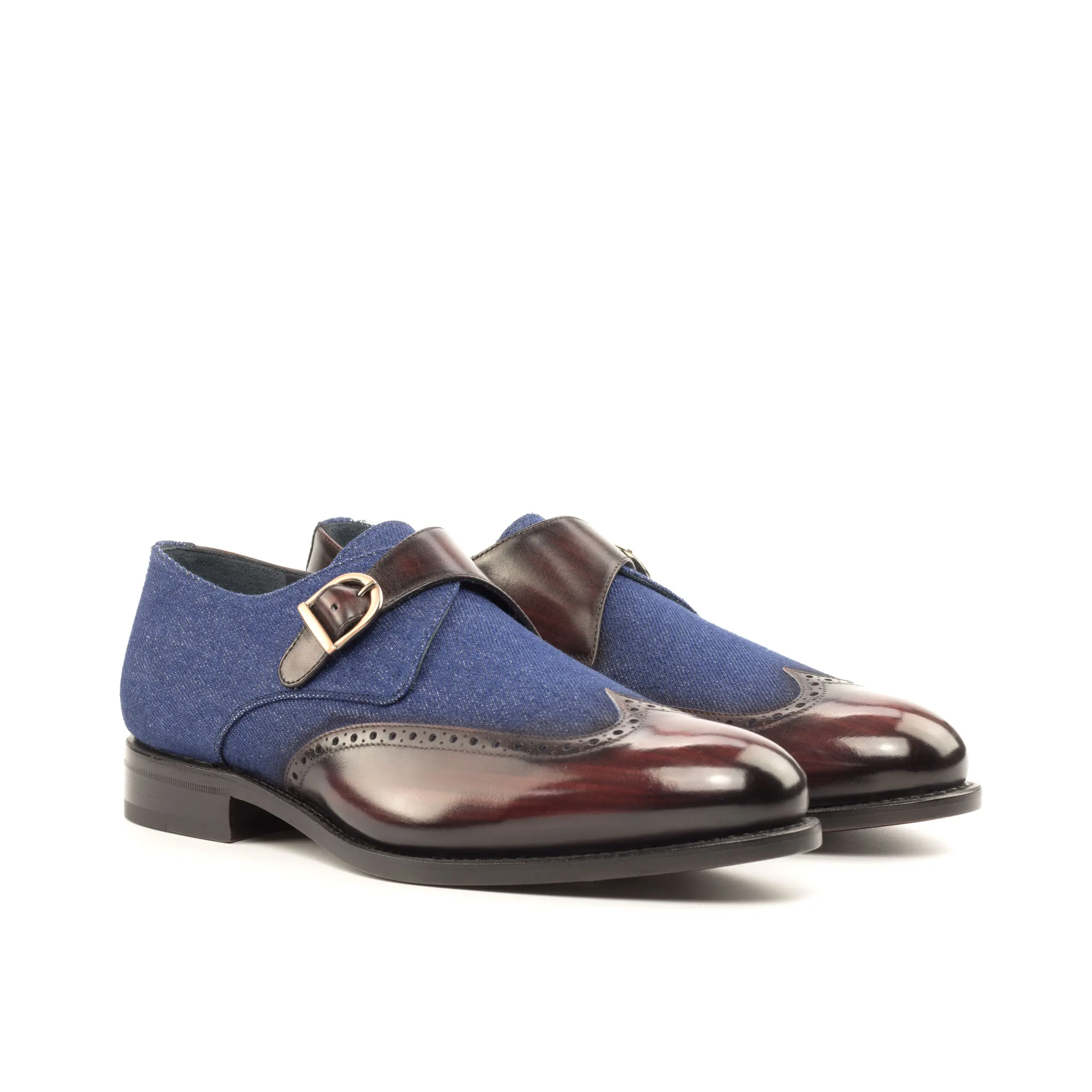 Blue Single Monk Shoe Blue Single Monk Shoe