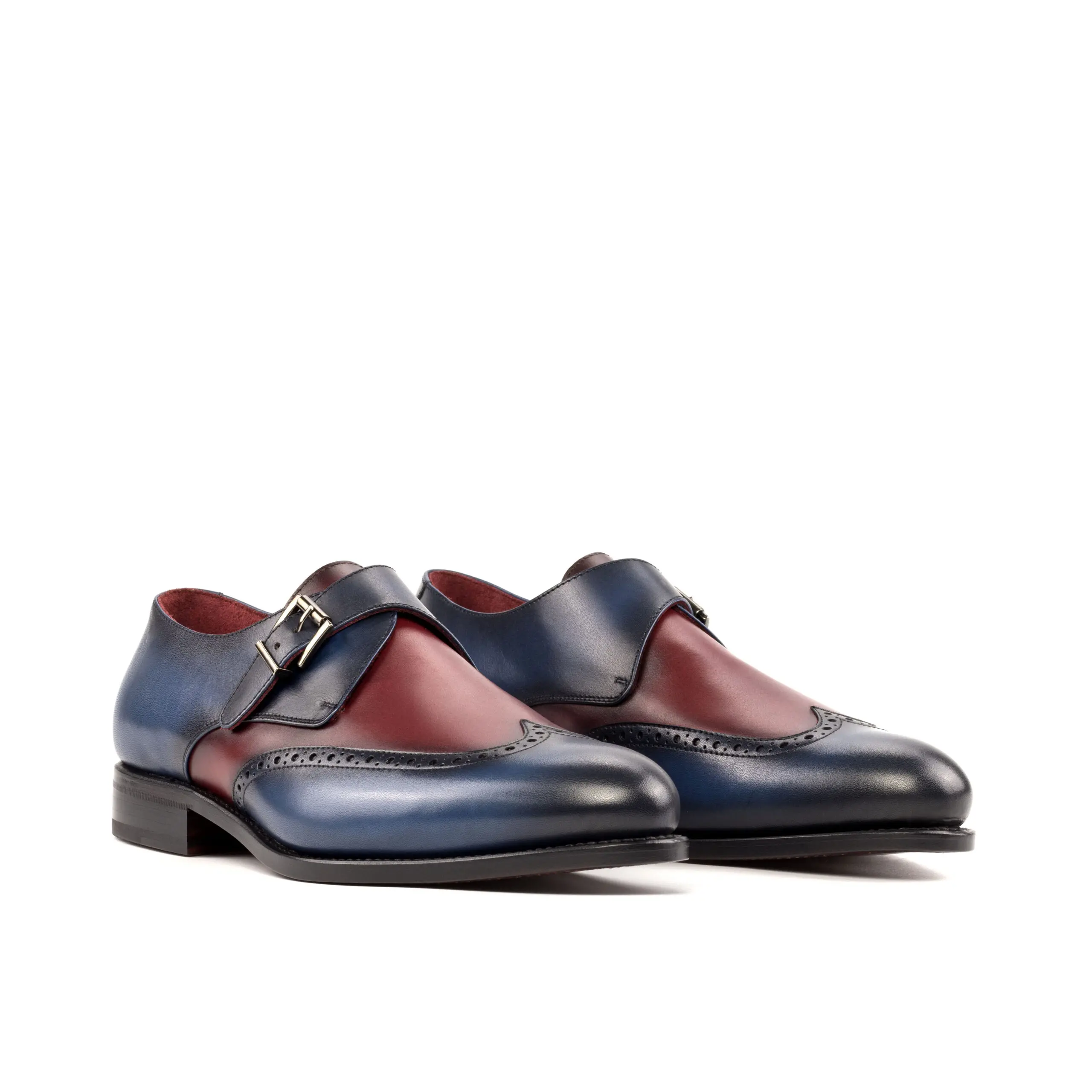 Blue Single Monk Shoe Blue Single Monk Shoe