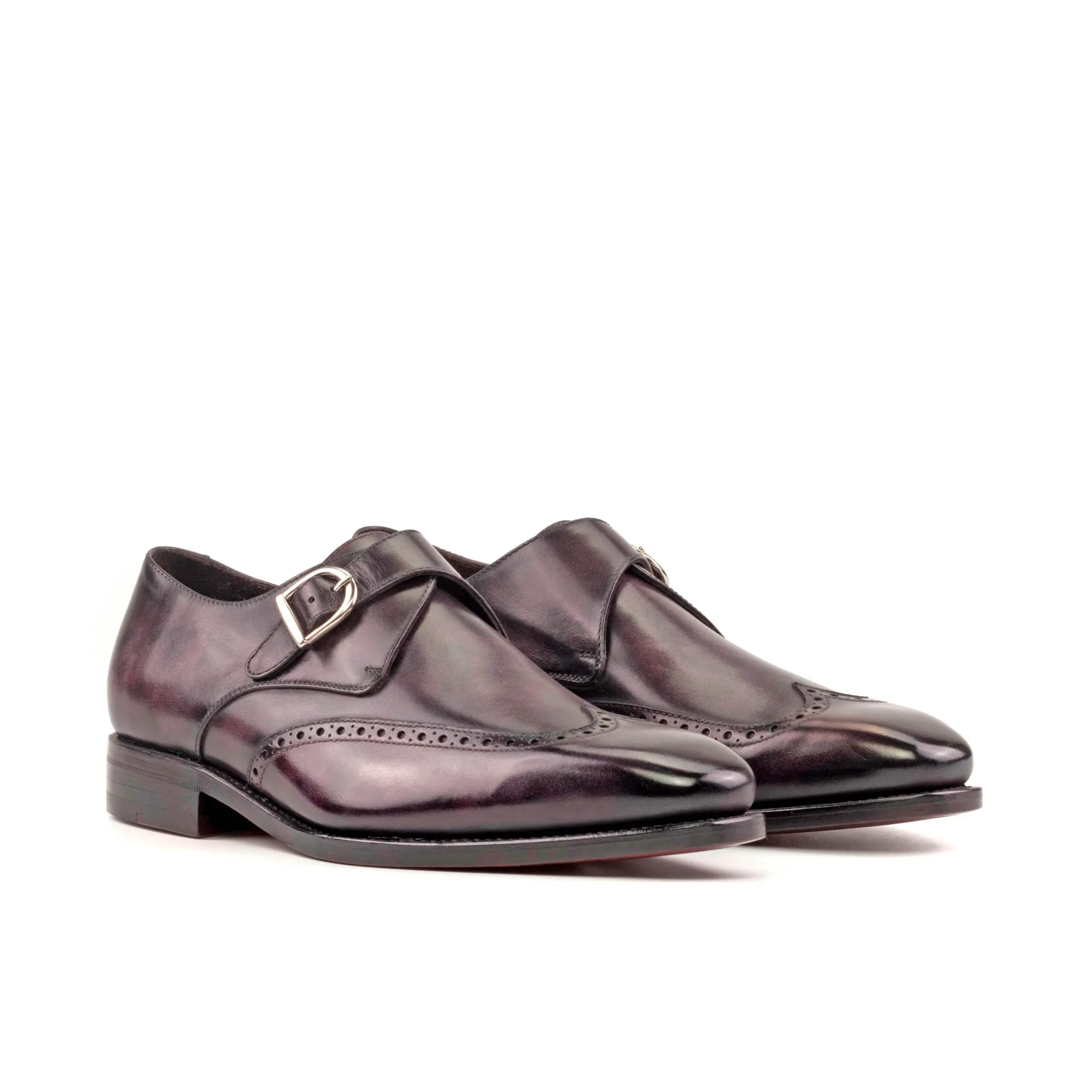 Purple Single Monk Shoe Purple Single Monk Shoe