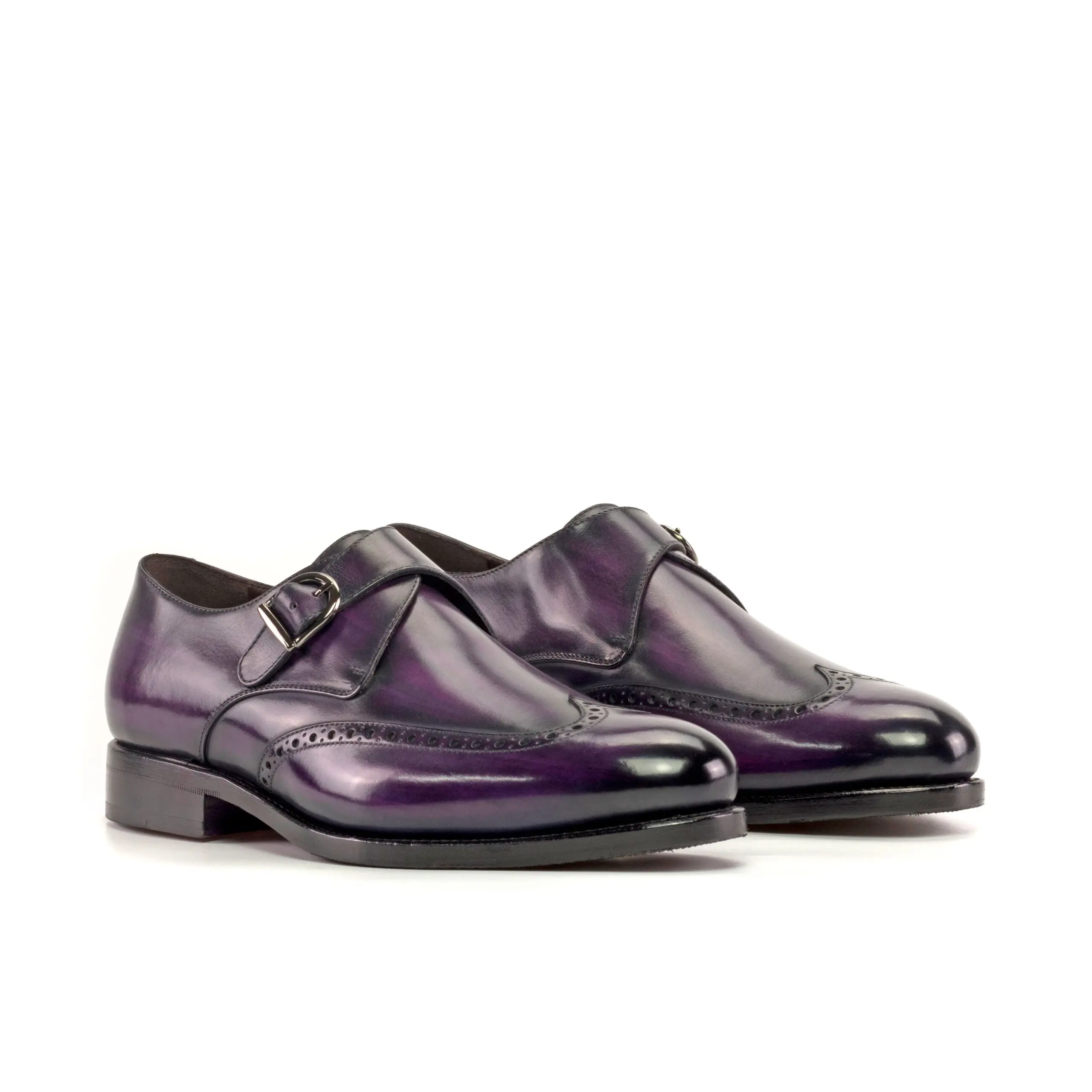 Purple Single Monk Shoe Purple Single Monk Shoe