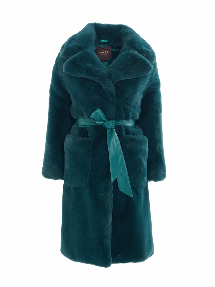 Freed-Lily-Emerald-Faux-Fur-Coat faux fur