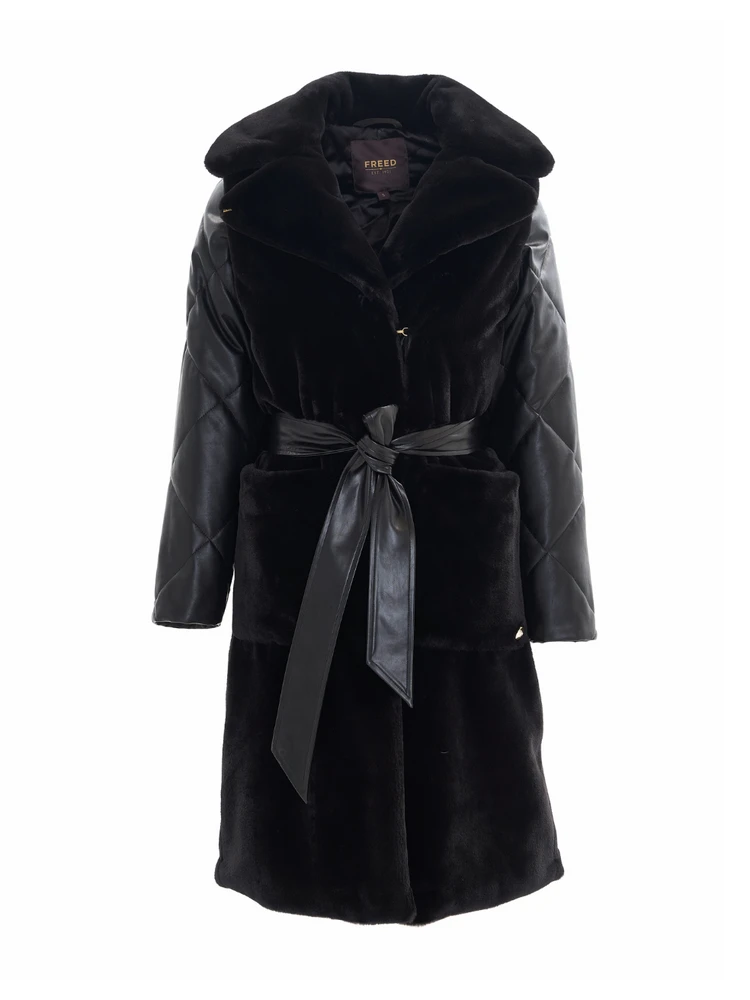 Freed-Sadie-Black-Faux-Fur-Coat faux fur