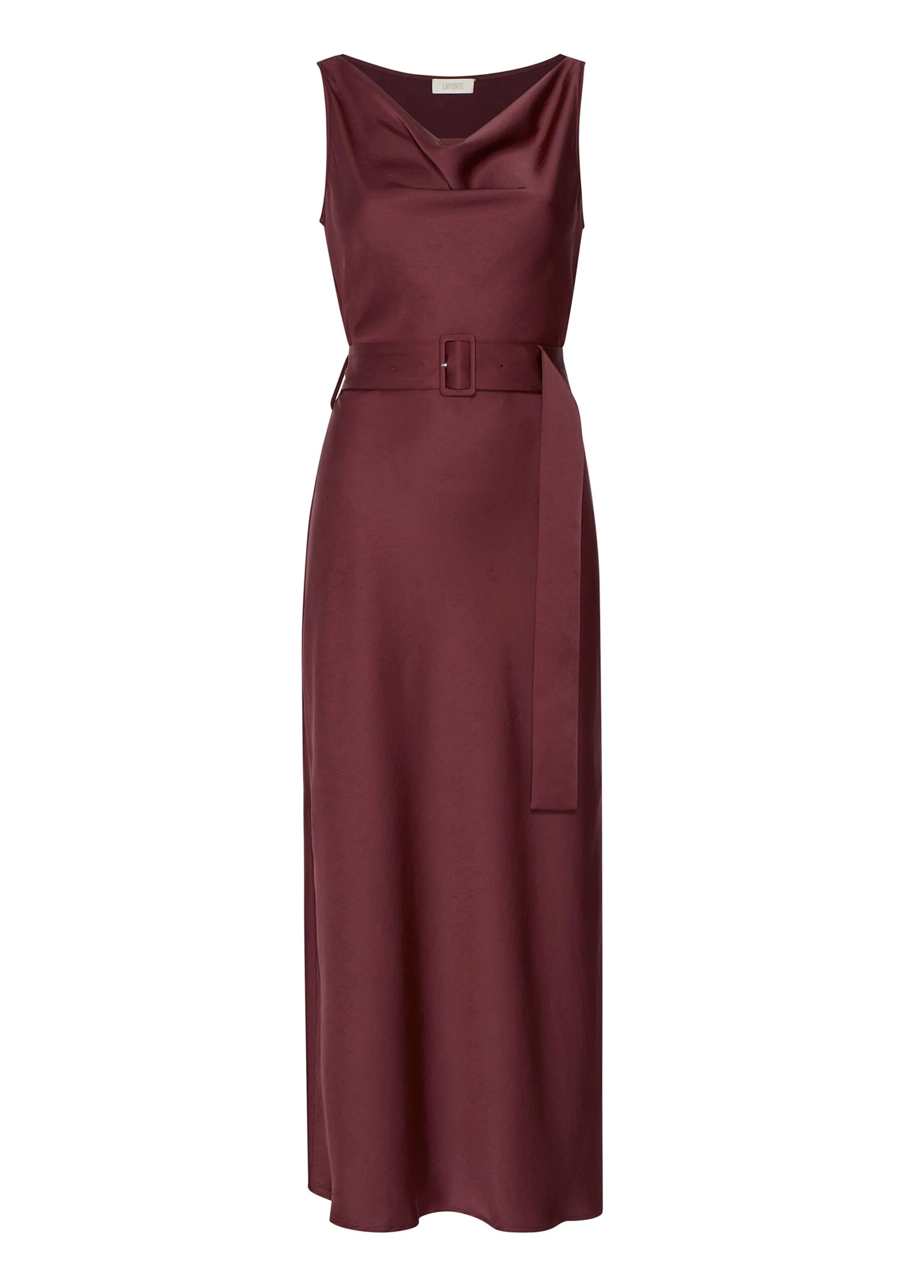 Lapointe-Satin-Bias-Belted-Maxi-Dress Lapointe Satin Bias Belted Maxi Dress