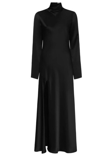 Lapointe Satin Bias Dress With Slit