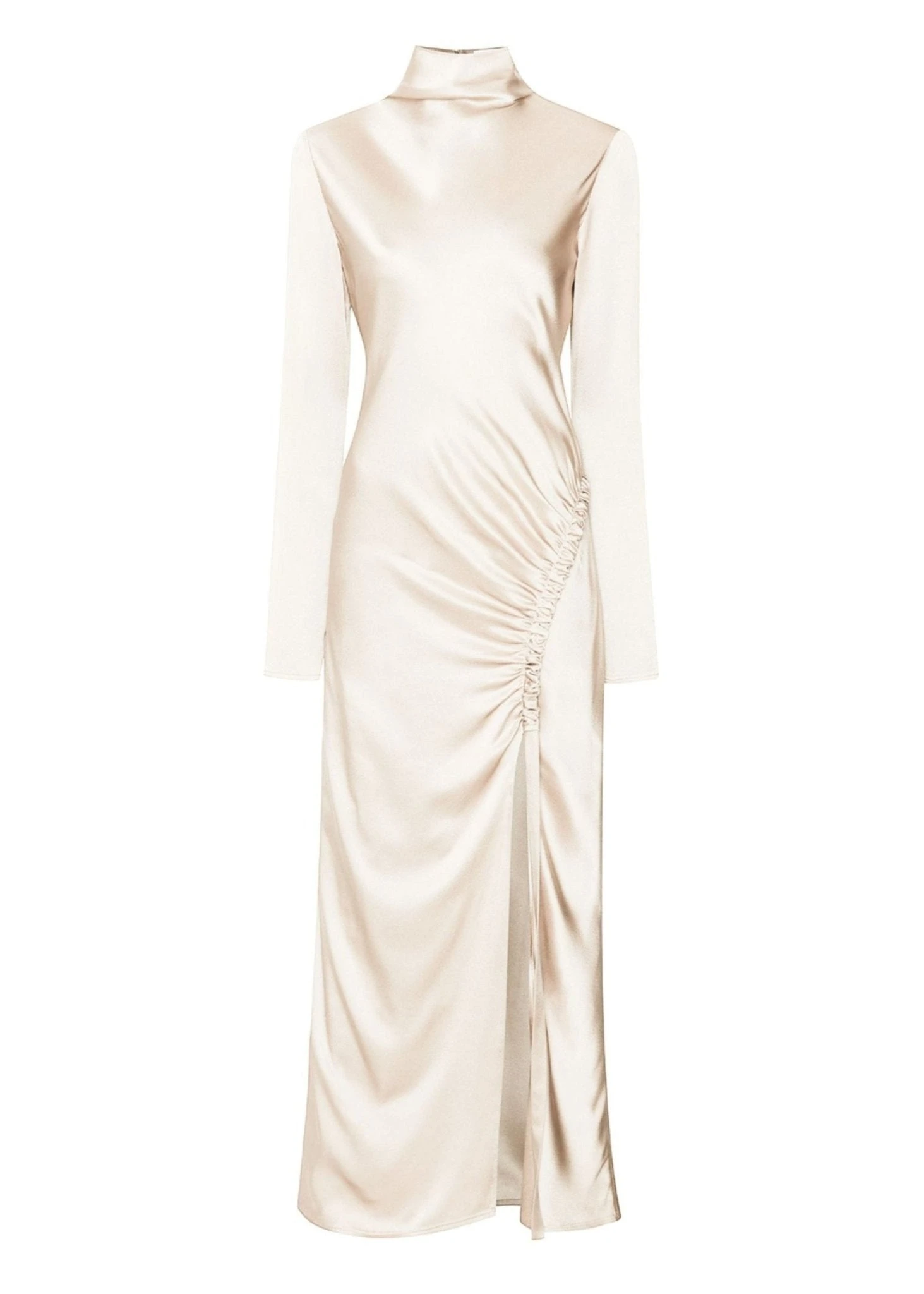 Lapointe-Satin-Bias-Tab-Dress-With-Slit Lapointe Satin Bias Tab Dress With Slit