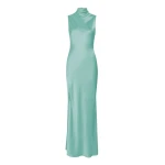 Lapointe-Satin-Drape-Neck-Sleeveless-Dress Lapointe dress