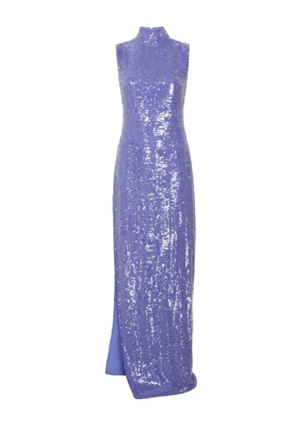 Lapointe Sequin High Neck Sleeveless Gown