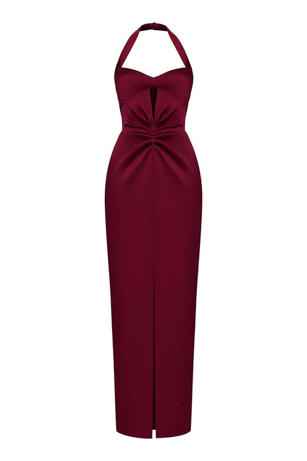 Rasario-Corset-Velvet-And-Polka-Dot-Mesh-Draped-Maxi-Dress Rasario Corset Velvet And Polka-Dot Mesh Draped Maxi Dress