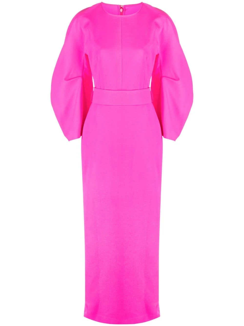 Solace-London-Allegra-puff-sleeved-maxi-dress Solace London Pink Allegra puff-sleeved maxi dress