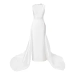 Solace-London-Flor-sleeveless-train-dress Solace London White Flor sleeveless train dress