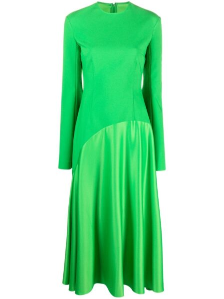 Solace London Green Gaia flared midi dress