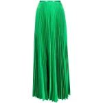 Solace-London-Henley-pleated-maxi-skirt Solace London Green Henley pleated maxi skirt