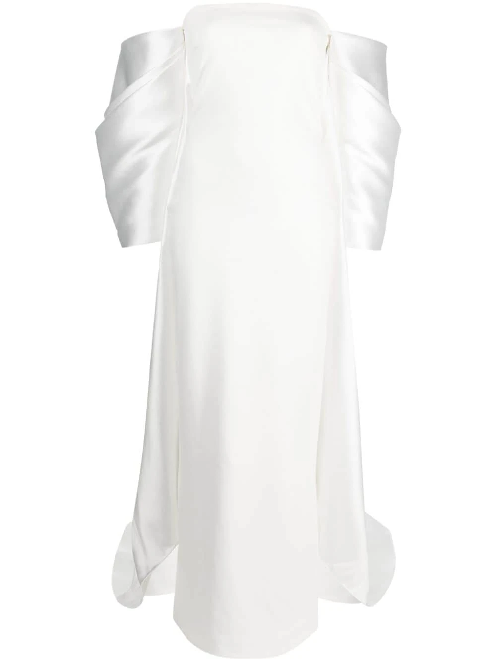 Solace-London-Kyla-off-shoulder-maxi-dress Solace London White Kyla off-shoulder maxi dress