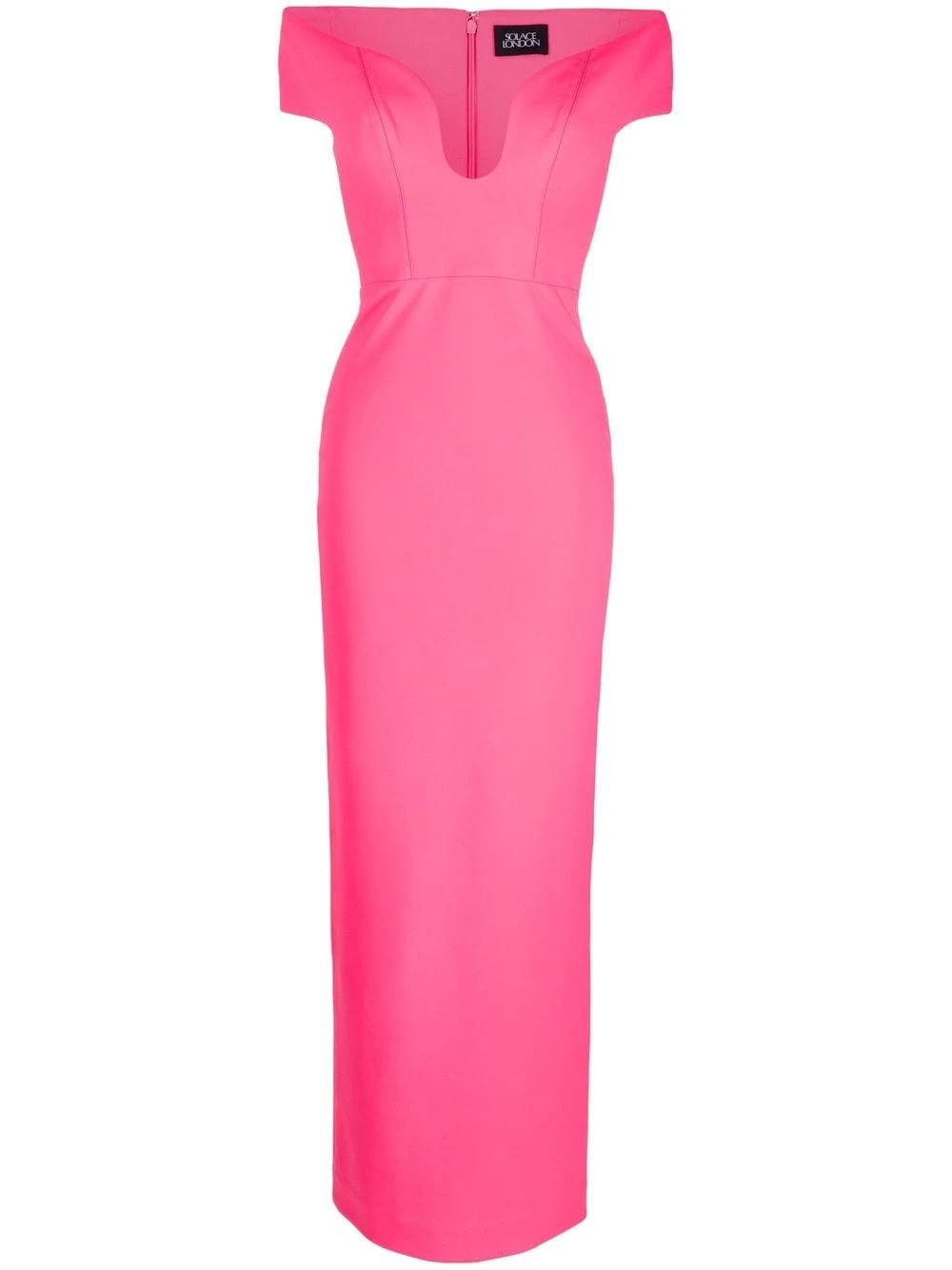 Solace-London-Marlowe-off-shoulder-gown Solace London Pink Marlowe off-shoulder gown